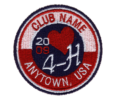 4-h emboiredered logo custom 4-h club