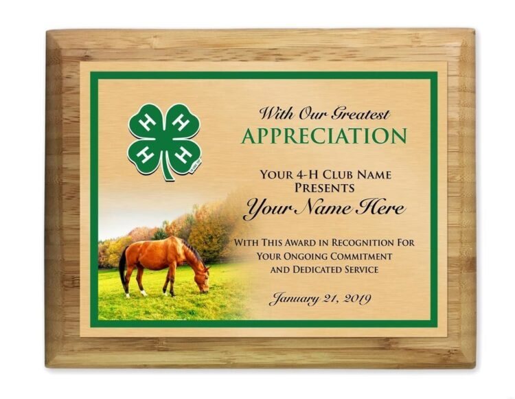 4-h plaque