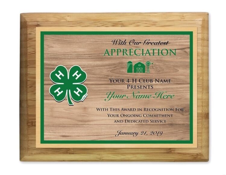 4-h plaque
