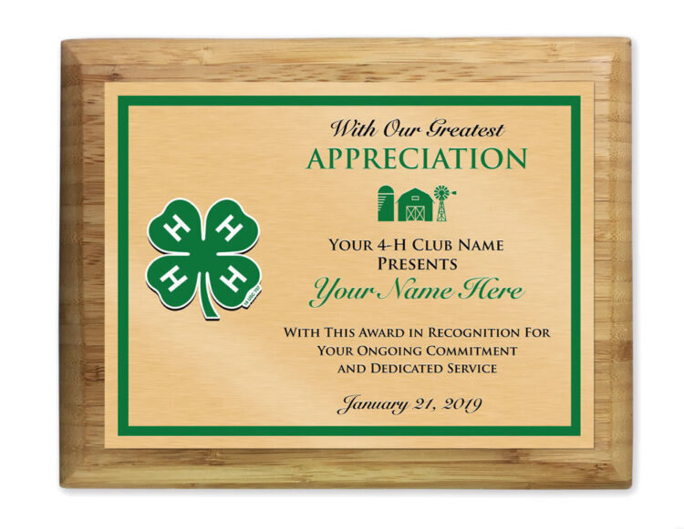 4-h plaque