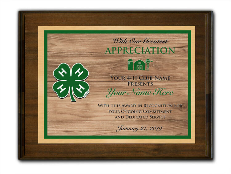 4-h plaque