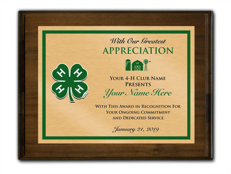 4-h plaque