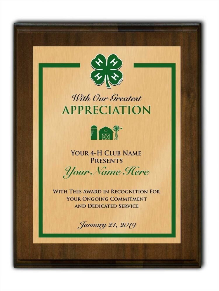4-h plaque