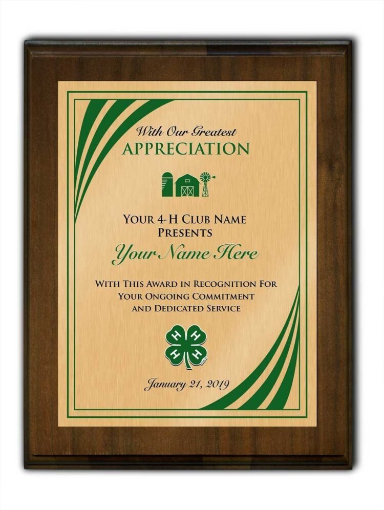 4-h plaque