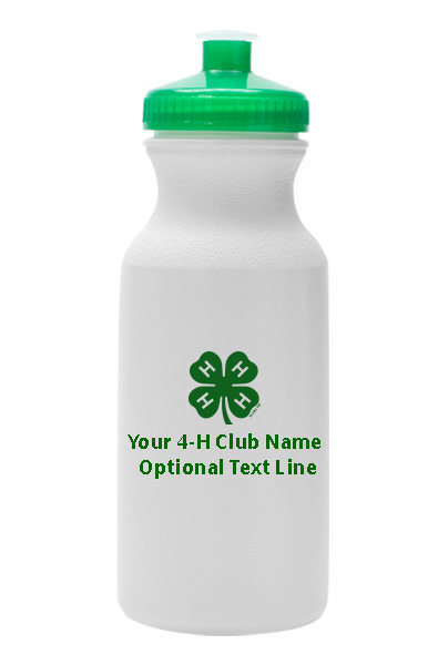 4-h water bottle - plastic