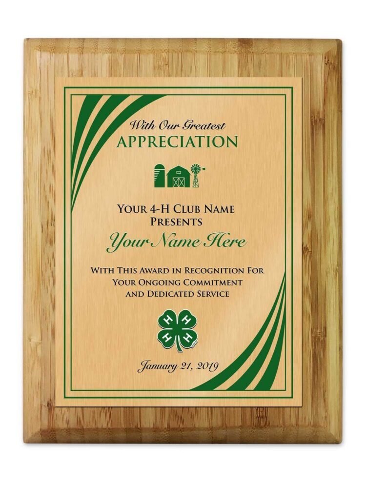 4-h plaque