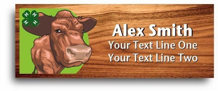 4-h name tag - beef cattle