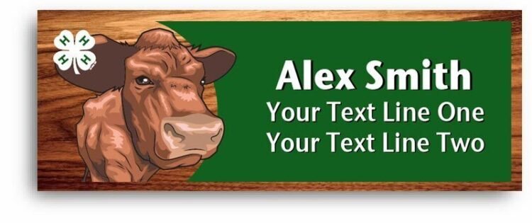 4-h name tag - beef cattle