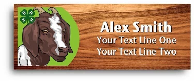 4-h name tag - goat