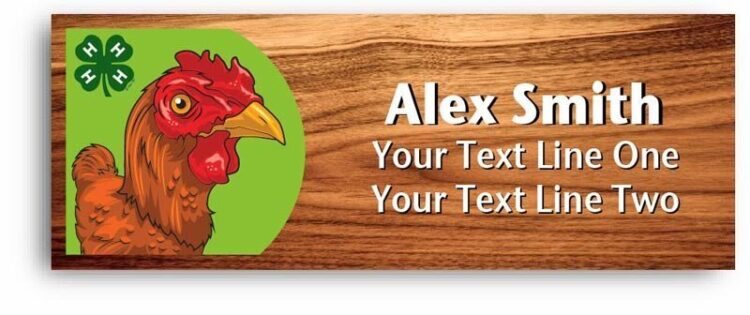 4-h name tag - chicken