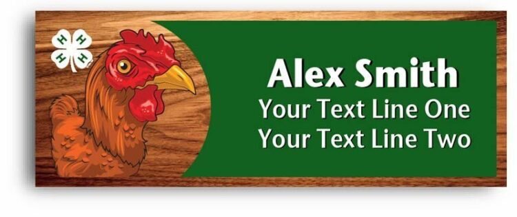 4-h name tag - chicken