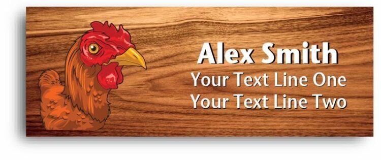 4-h name tag - chicken