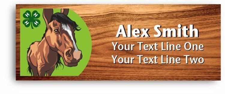 4-h name tag - horse
