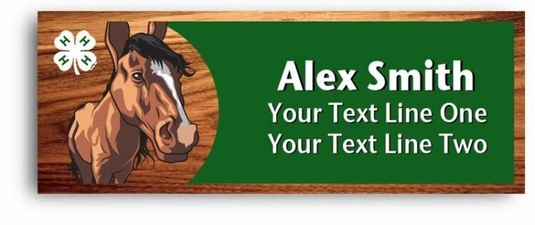 4-h name tag - horse