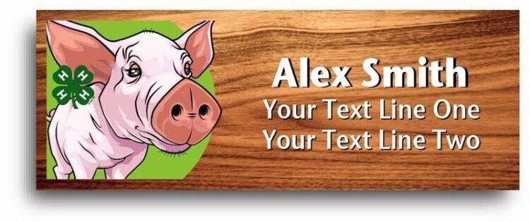 4-h name tag - pig
