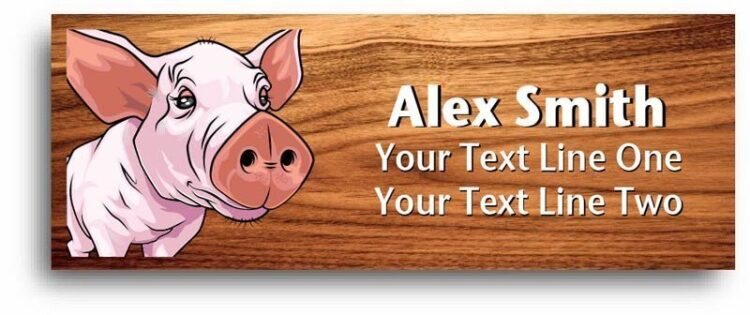 4-h name tag - pig