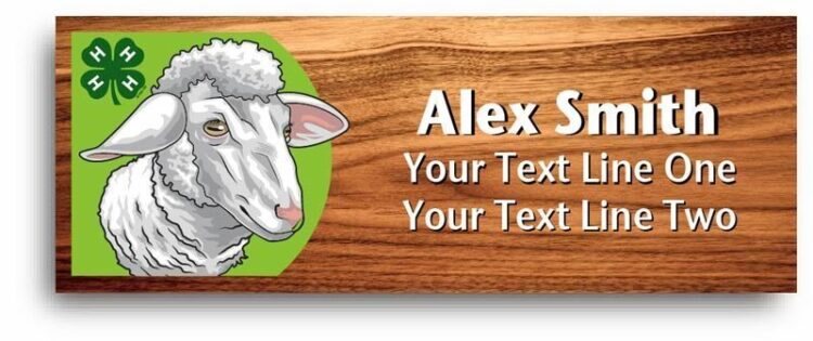 4-h name tag - sheep
