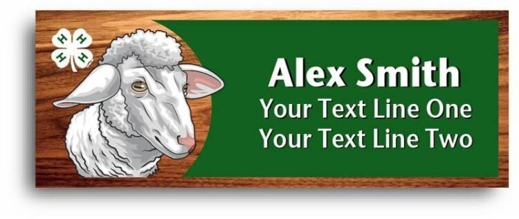 4-h name tag - sheep