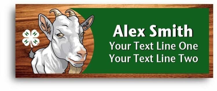 4-h name tag - goat