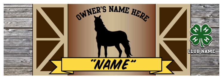 4-H Stall banner - vinyl banner