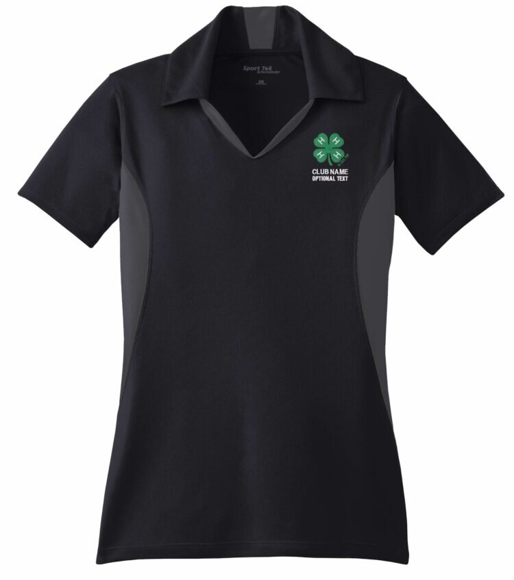 4-h logo ladies polo