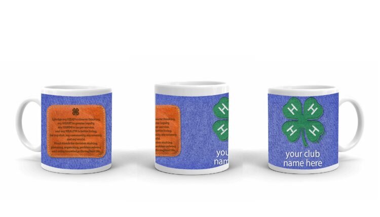 4-H Coffee Mug - 4-H Club embroidery