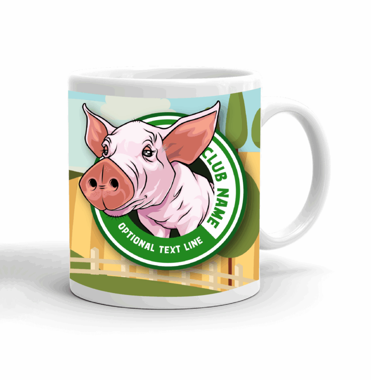 4-H Coffee mug - pig landscape