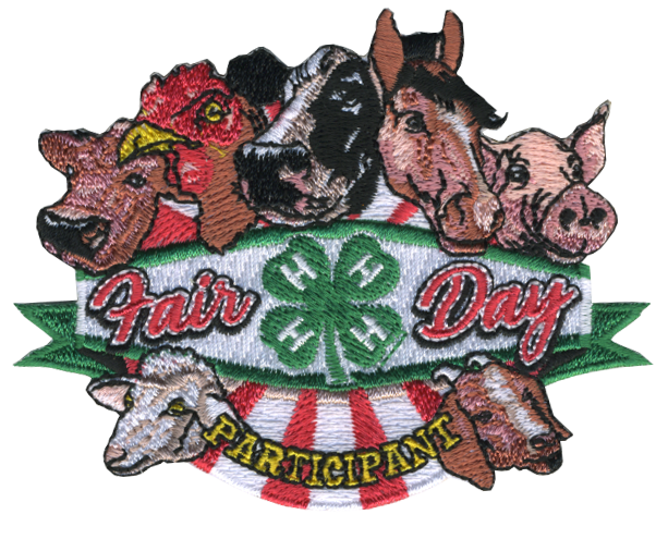 4-H embroidered patch - fair day participant