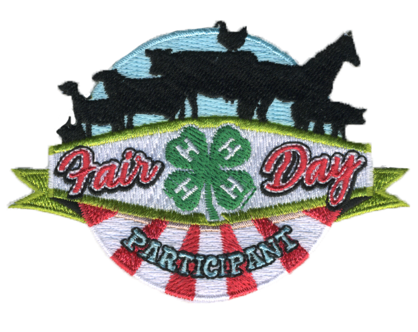 4-H embroidered patch - fair day participant
