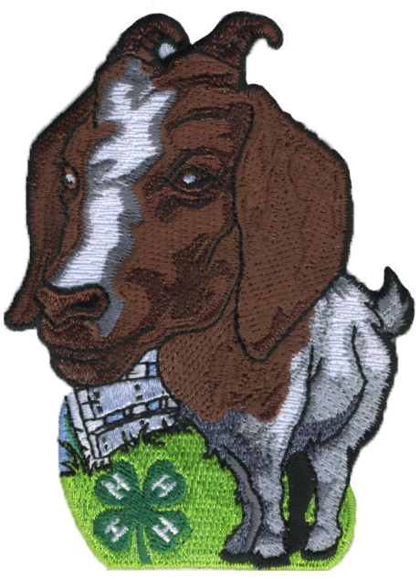 4-H embroidered patch - goat