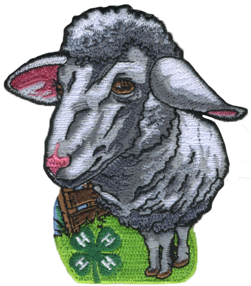 4-H embroidered patch - sheep