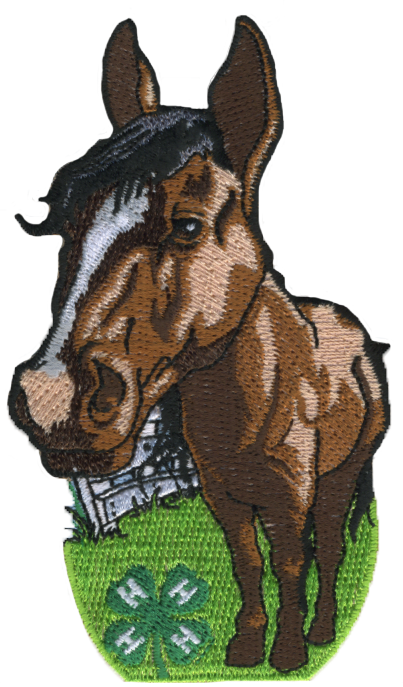 4-H embroidered patch - horse