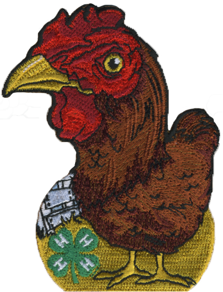 4-H embroidered patch - chicken