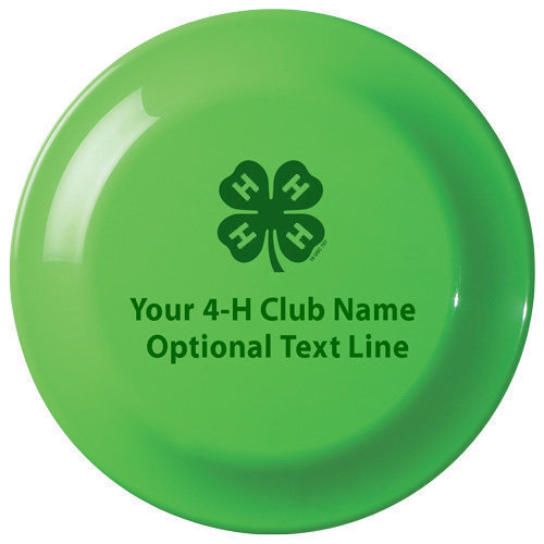 4-H frisbee customized with 4-H club name