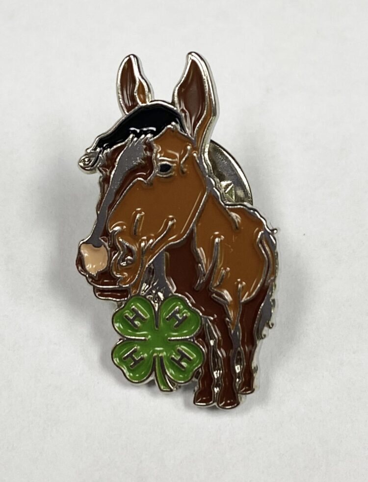 4-H lapel pin - horse and 4-H logo