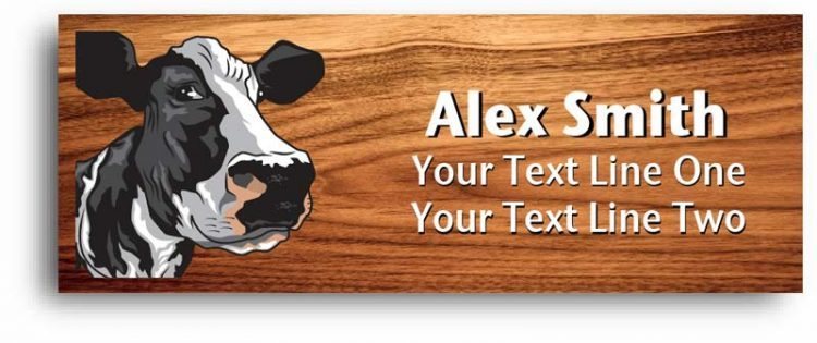 4-h name tag - dairy cow
