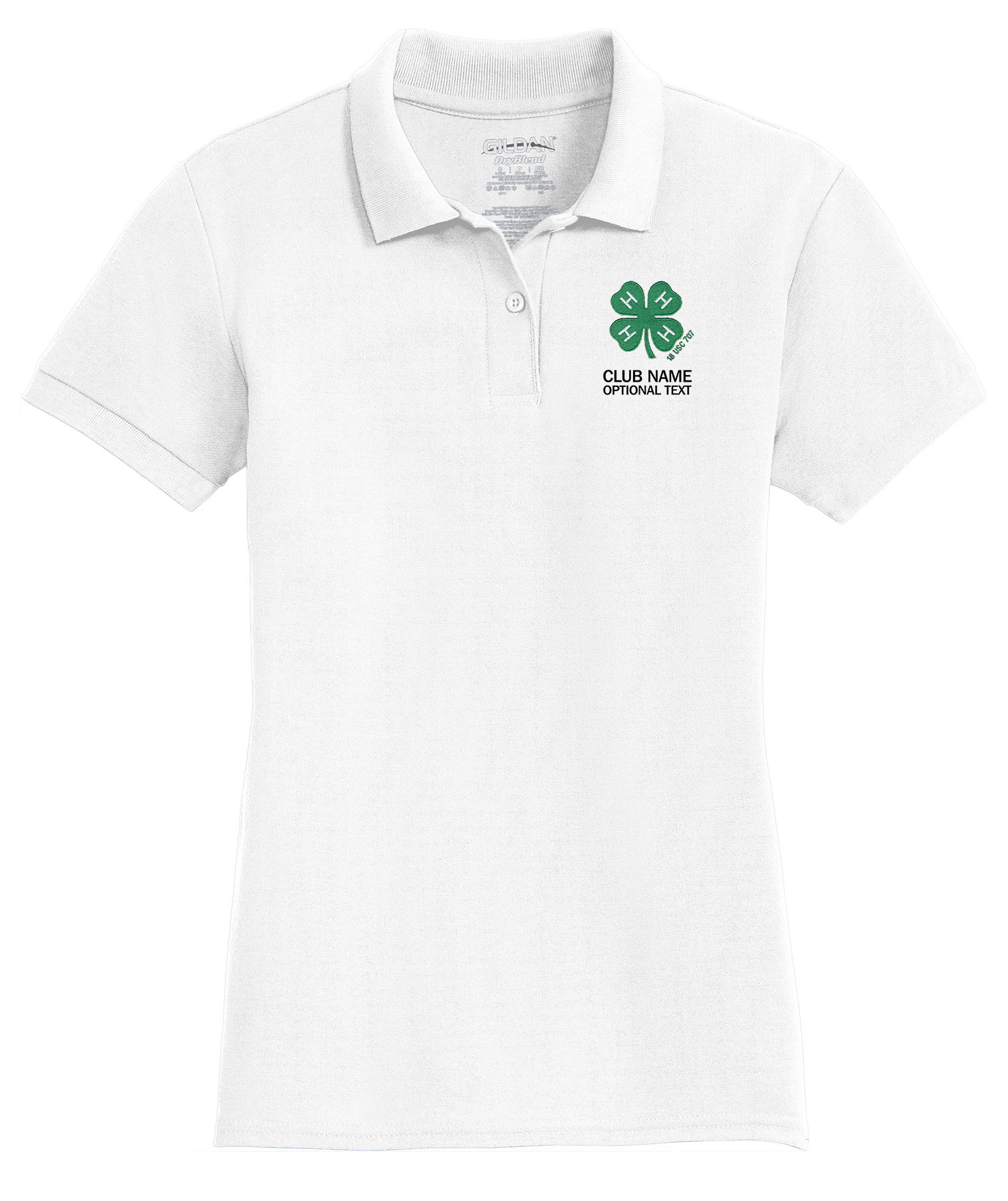 Ladies Cotton Pique Polo with Embroidered 4-H Logo - 4-H Store