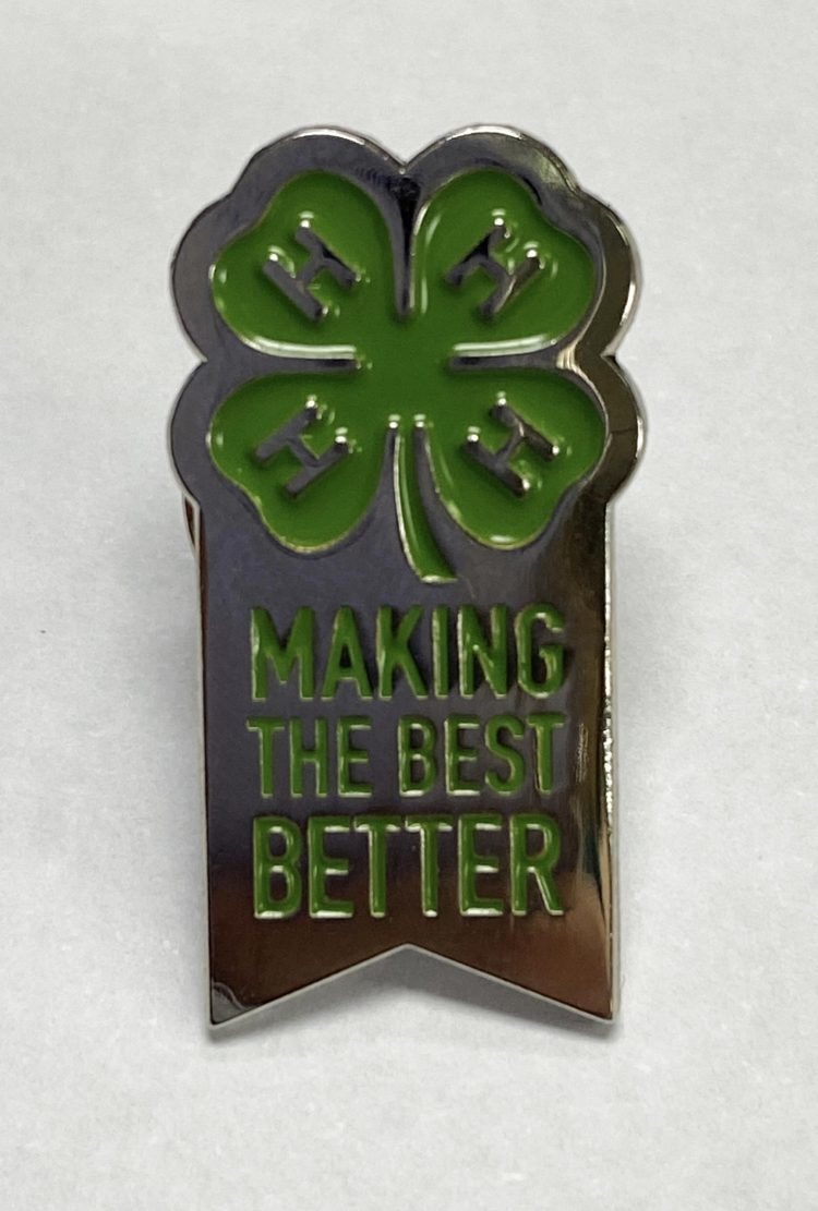 4-H lapel pin - making the best better and 4-H logo